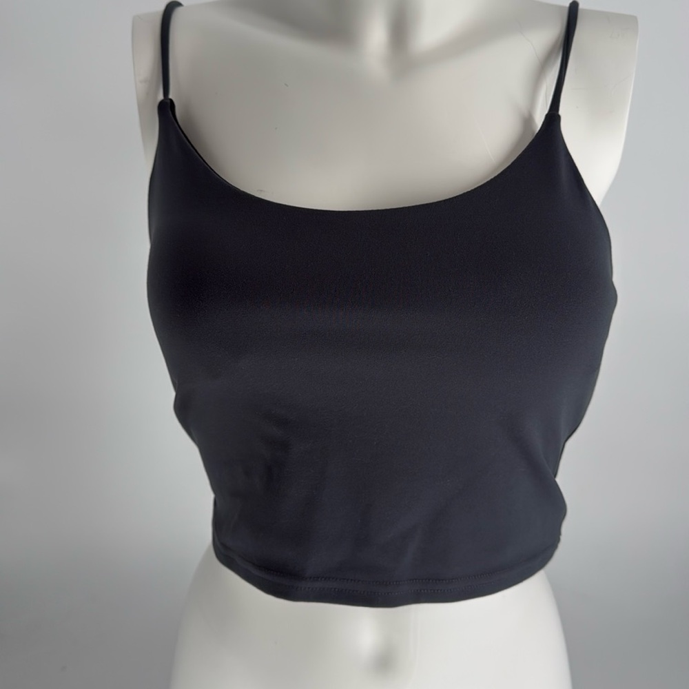 Ethos Medium pewter workout crop with built in bra